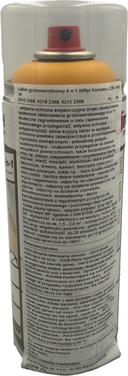Farba w sprayu do maszyn Komatsu – 400 ml (kolor żółty)