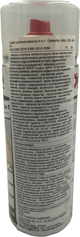Farba w sprayu do maszyn CAT – 400 ml (kolor żółty)