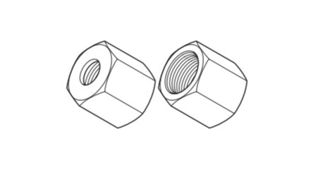 Nakrętka na korpus fi 5mm (mosiężna)