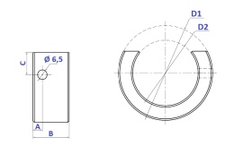 Pierścień zabezpieczający punkt smarny zew.50/5mm