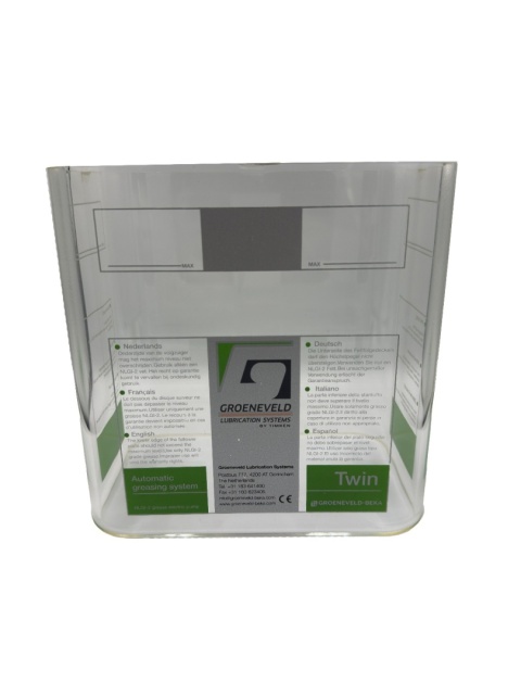 Zbiornik na smar prostokątny 3kg do pomp Groeneveld OnePlus / Twin / SingleLine / TriPlus