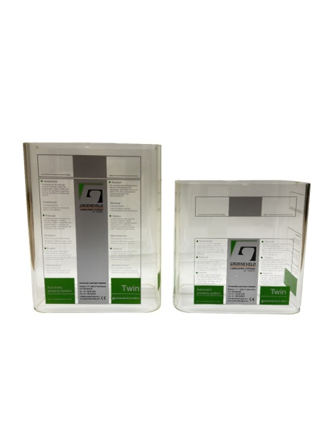 Zbiornik na smar prostokątny 3kg do pomp Groeneveld OnePlus / Twin / SingleLine / TriPlus