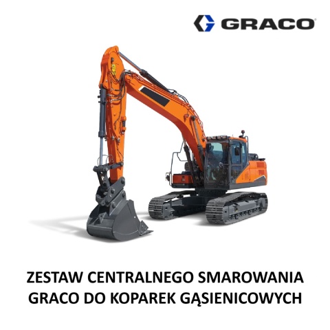Zestaw centralnego smarowania GRACO do koparek gąsienicowych
