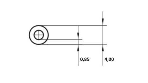 Przewód tekalan 4x0,85mm (L=10m) 48Bar / pojedyńczy / czarny 
