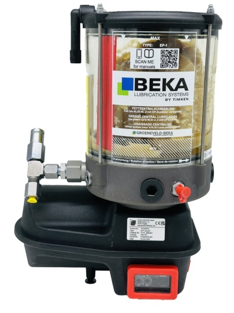 Zestaw centralnego smarowania BEKA do koparek kołowych