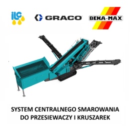 Zestaw centralnego smarowania do kruszarek oraz przesiewaczy